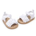 thumbnail image 2 of Baby Toddler Girls Soft Open Toe Summer Sandals Flower Princess Flat Shoes, 2 of 6