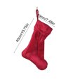 thumbnail image 3 of Iumwxz White Velvet Christmas Stocking with Snowflake and Star Patterns 40x19cm Holiday Tree Ornament Sock with Rope Hanger for Festive Home Decor Includes 1 Stocking, 3 of 6
