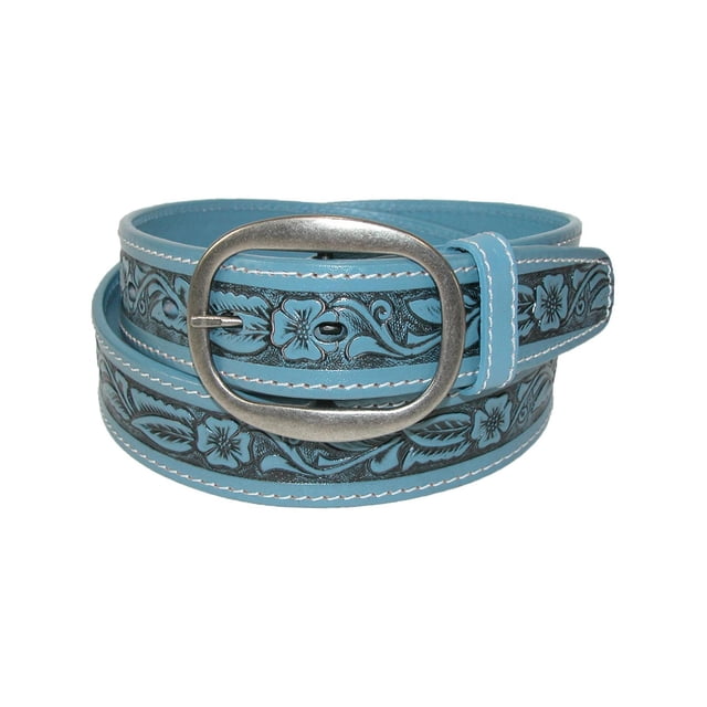 CTM® Ceinture Western en Cuir Gaufré avec Boucle Amovible