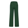 thumbnail image 3 of MAWCLOS Men Trousers Elastic Waist Sweatpants Drawstring Pants Baggy Party Solid Lounge Dark Green 2XL, 3 of 9