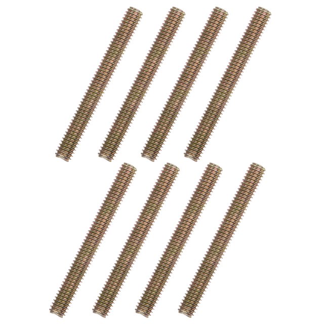 Unique Bargains 8pcs 5/16x3' Carbon Steel Fully Threaded Rod Bar Studs for Furniture Mounting Assembly