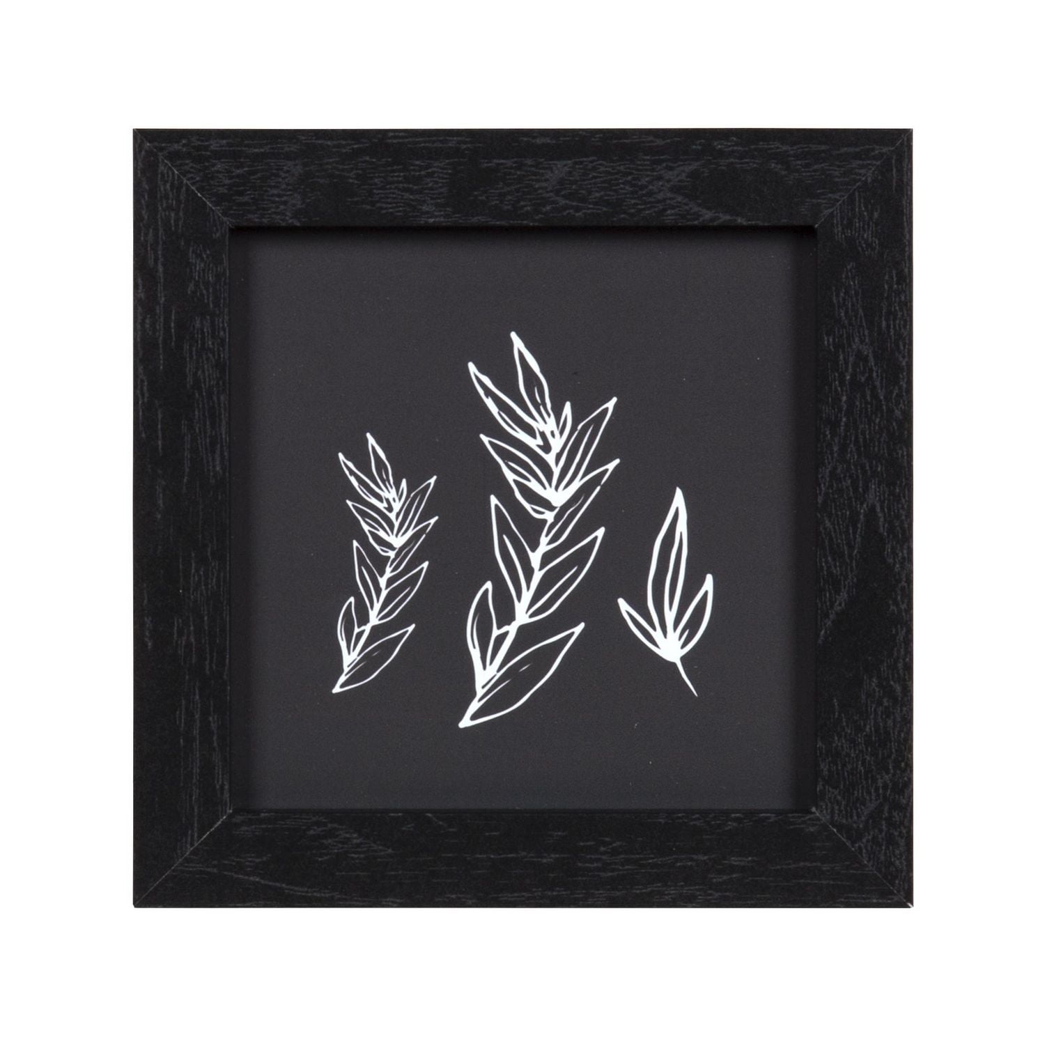 Three Leaves 6x6 Framed Accent Art