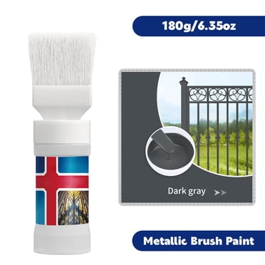 Water-Based Rust-Proof Metal Paint with Built-In Brush, 180ml, Easy Application, Fast-Drying, Protects Against Corrosion, for DIY and Home Renovation Projects