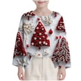 thumbnail image 1 of Birdeem T-Shirt Ample à Manches Longues pour Enfants avec Imprimé de Noël, Col Rond, Mode Courte, T-Shirt de Noël Amusant, T-Shirt de Noël pour Garçons, 1 of 8