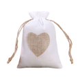 thumbnail image 1 of pitrice Bag Burlap Drawstring Gift Storage Packaging Organizer Ring Earrings Jewelry Reusable Fashionable Storing Holder White White, 1 of 1