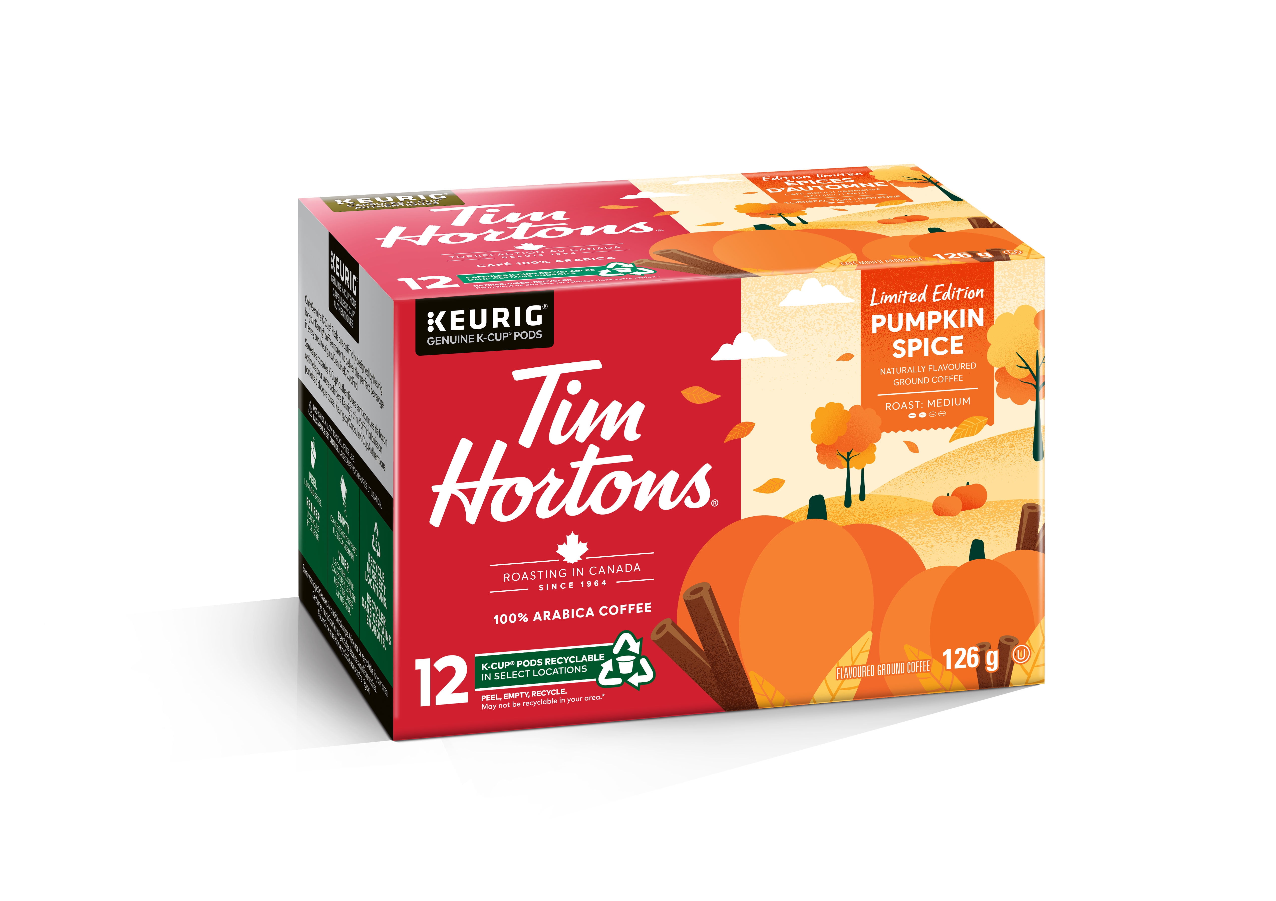 Tim Hortons Épices à la Citrouille 12 Kcup