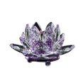 thumbnail image 3 of Birdeem Colored Crystal Glass Lotus Candle Tea Lamp Holder Buddhist Candle, 3 of 7