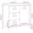 thumbnail image 4 of vidaXL Freestanding Adult Sideboard Viken - White Engineered Wood with 2 Internal Shelves, 80x40x80 cm, 4 of 5