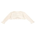 thumbnail image 3 of Little Girls Knitted Cardigan Solid Color Lace Long Sleeve Single Button Casual Tops, 3 of 6