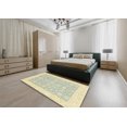 thumbnail image 4 of Ahgly Company Indoor Round Abstract Sage Green Oriental Area Rugs, 8' Round, 4 of 6