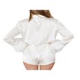 thumbnail image 2 of Femmes 2PCS Pyjama Manches Longues Manchettes Chemisier Shorts, 2 of 5