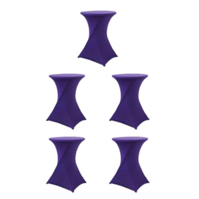 Wweixi Nappe Ronde Extensible Entretien Facile Résistante aux Taches et Polyvalente Violette 5Set