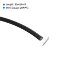 thumbnail image 2 of Uxcell 20AWG Stranded Wire Hookup 30M/100ft Black, Electrical Wire UL1007 Spool, 2 of 6