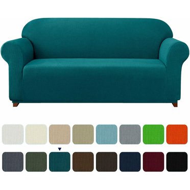 Subrtex 1-Piece Stretch Sofa Slipcover Non Slip Couch Cover, Texture Grid Pattern