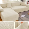 thumbnail image 1 of Waterproof Sofa Covers 1/2/3/4 Seats Jacquard Solid Couch Cover L Shaped Sofa Cover Protector Bench Covers, 1 of 7