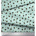 thumbnail image 3 of Soimoi Green polyester Crepe Fabric Oaknut & polyester Fruits Print Fabric by The Yard 42 Inch Wide, 3 of 5