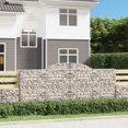 thumbnail image 1 of vidaXL Arched Gabion Baskets 3 pcs 300x50x120/140 cm Galvanised Iron, 1 of 4
