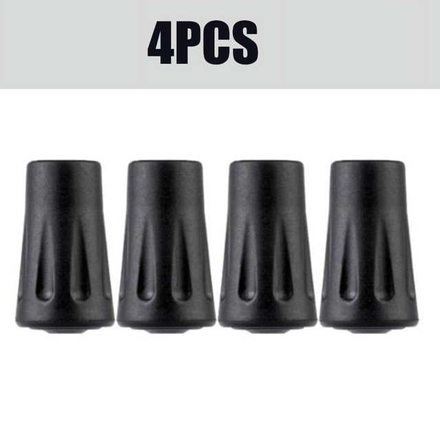 MYG for Rubber Reinforced Tip End Caps for Hiking Trekking Poles - for Durable Anti-Slip Protection Covers - Lightweight Friction-Increasing Accessories for Walking Sticks (4 Pack)