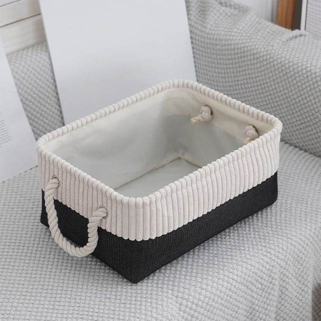 Panier de Rangement Pliable en Tissu pour l'Organisation de la Maison – Rangement pour Garde-Robe, Jouets et Lessive avec Poignées Robustes