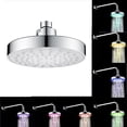 thumbnail image 2 of Amdohai LED Shower Head with 7 Color Flash Light 6 Inch Rain Showerhead High Pressure Bathroom Shower Head with Polished Chrome Bath Rain Shower Head Replacement, 2 of 7