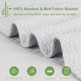 thumbnail image 4 of PiccoCasa Cooling Blanket Viscose from Bamboo Breathable Light Gray Queen, 4 of 7