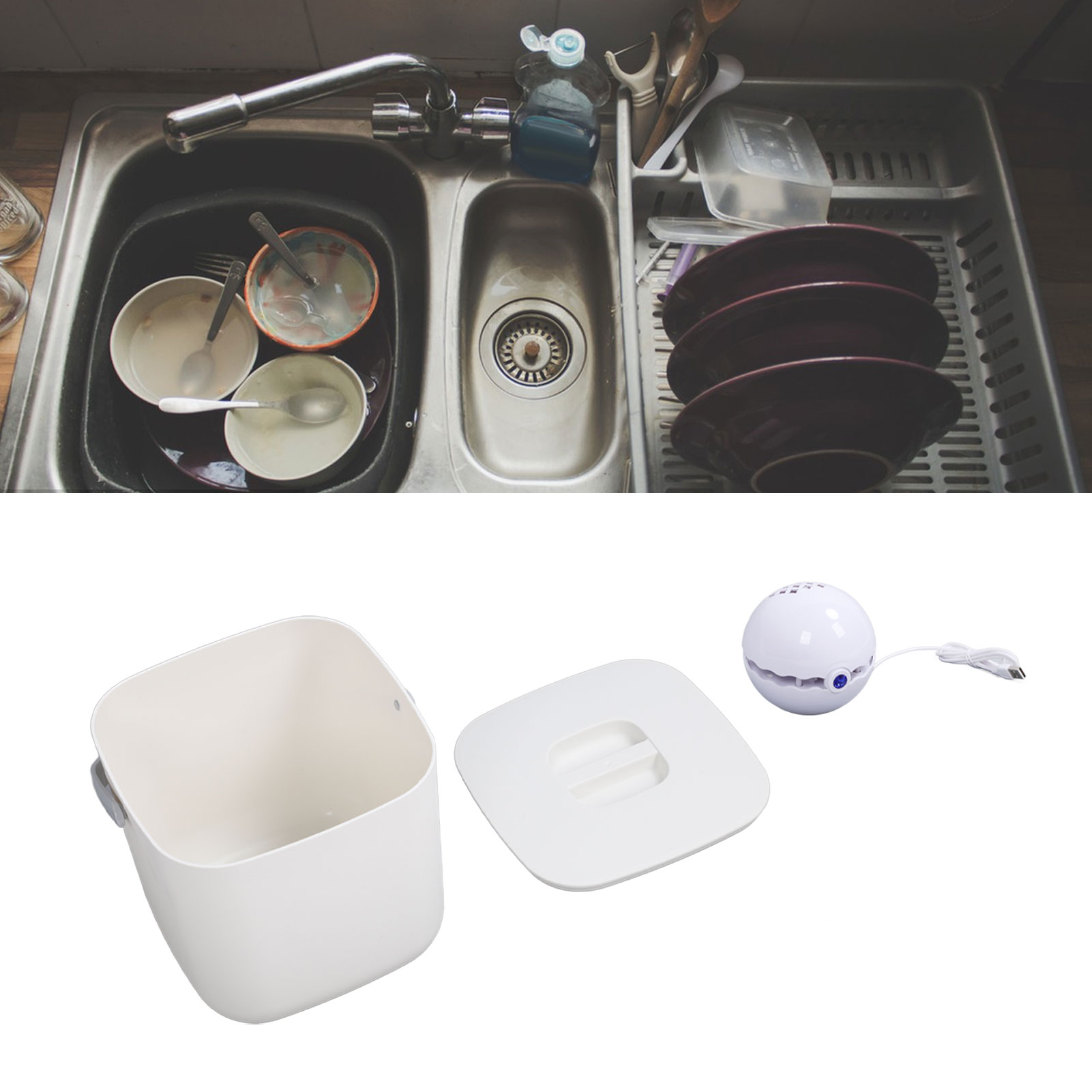 Portable Mini Sink Dishwasher with Water Vortex Clean, Bubble Oil Removal, Deep Cleaning for Home Kitchen, Versatile Use for Laundry, Dishes, Fruit