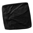 thumbnail image 4 of Housse de Pouf Carrée en Velours Extensible à Bas Élastique pour Salon Lavable Noir, 4 of 8