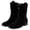 Black-A, variant on 2025 Winter High Heel Zipper Western Boots for Women Rustic Outwear Fashionable Classic Black Western Boots for Women Buckle Ankle Boots New Thick Heel Mesh Breathable Cool Boots