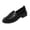 Black, variant on RXMEKW Genuine Leather Loafers for Women with Buckle Detail and Thick Sole for Fall and Winter in Brown or Black