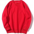 thumbnail image 3 of Ediodpoh Chandail pour Homme Ajusté Automne Décontracté Uni Col Rond Haut Couleur Col Rond Long Manteau Automne Poche Manches Longues Blouse pour Homme Chandail Ras du Cou Rouge P, 3 of 3