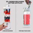 thumbnail image 3 of Total Chef Portable Blender 20 oz (600 mL), USB Rechargeable, White, 3 of 12