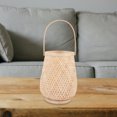 thumbnail image 4 of IFANLANDOR Lanterns for Candles Bamboo Candle Holders Lantern Decor with Light Brown Office Use 1Set, 4 of 5