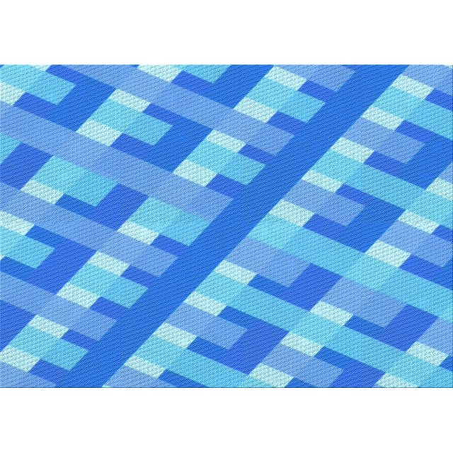 Ahgly Tapis Rectangulaire Lavable en Machine Intérieur Transitionnel Bleu Néon, 2 Pieds x 3 Pieds