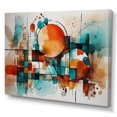 thumbnail image 2 of Designart Abstract Geometric Oversized Wall art decor, Geometric Wall art, Energetic Geometric Patterns in Orange , Orange Modern Canvas wall art, 32x24 inches, 2 of 5