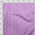 thumbnail image 3 of oneOone Polyester Spandex Purple Fabric Florals Craft Projects Decor Fabric Printed By The Yard 56 Inch Wide, 3 of 4