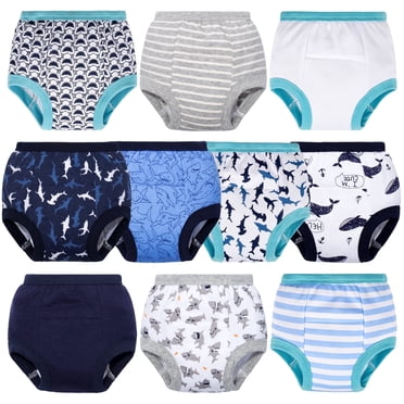 BIG ELEPHANT Baby Boys Potty Training Pants, Toddler Cotton Soft Training Underwear, 9-10Y