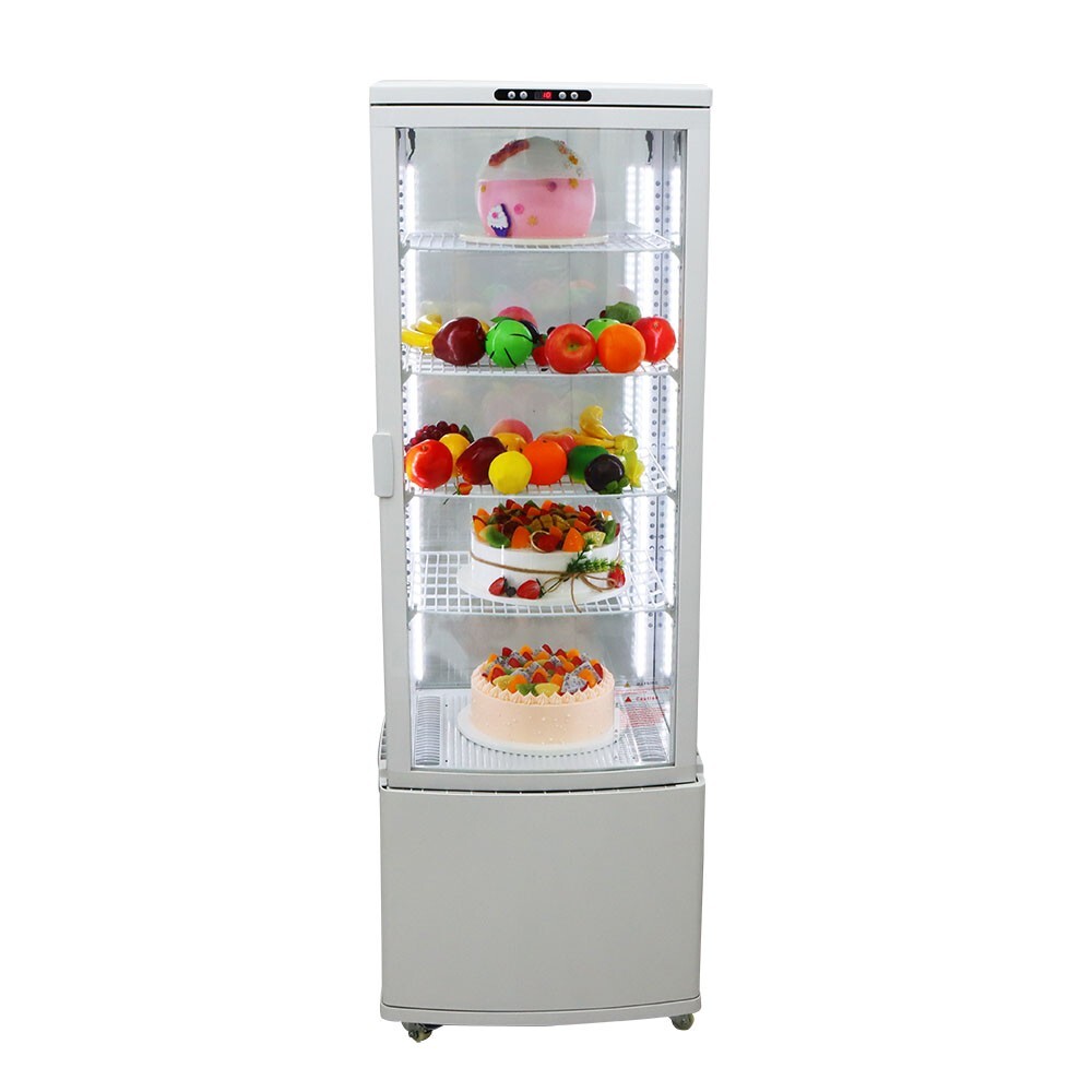 62 Gallon Vertical Refrigerated Cake Display Cabinet 5-layer Cake Showcase with Automatic Defrost 110V