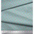 thumbnail image 2 of Soimoi Polyester Crepe Fabric Leaves & Rose Small Print Fabric by The Yard 52 Inch Wide, 2 of 3