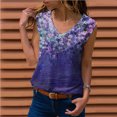 thumbnail image 2 of Fridja Femmes Casual V-Cou Imprimé Top Chemisier Camisole, 2 of 9