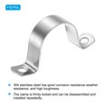 thumbnail image 3 of Unique Bargains 40mm Rigid Pipe Strap Clamp, 10 Pcs 304 Stainless Steel Two Hole U-shape Tube Clip, 3 of 5