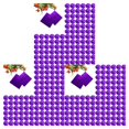 thumbnail image 4 of QualitChoice 100pcs Square Aluminum Foil Wrappers Colorful Package Candy Chocolate Lollipops purple 3Set, 4 of 6