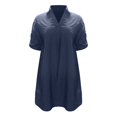 thumbnail image 1 of adviicd Robes Grande Taille pour Femmes 2024 Imprimé Floral Col en V Manches Courtes Fendue Robe Maxi de Plage BU1,TTTG, 1 of 5