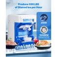thumbnail image 2 of VEVOR Commercial Ice Shaver 286LBS/H Electric Snow Cone Maker Ice Crusher Blue, 2 of 9