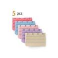 thumbnail image 2 of INSPIRE CHIC Women's 3 x 4 Hooks Bra Extender Extension Strap Multi Color Bra Band 5 Pcs Multi-Color-3, 2 of 5