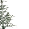 thumbnail image 3 of Northlight Real Touch™️ Slim Flocked Nordmann Fir Artificial Christmas Tree - Unlit - 7.5', 3 of 6