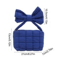 thumbnail image 3 of Pleated Bow Bag Women's Handbag Shoulder Solid Color Crossbody Bag, 3 of 6