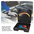 thumbnail image 4 of Dual Gauges Refrigerant Meter with 3 Hoses Air Conditioning Auto Metal Manifold Gauge Set ,Easy to Operate, 4 of 6