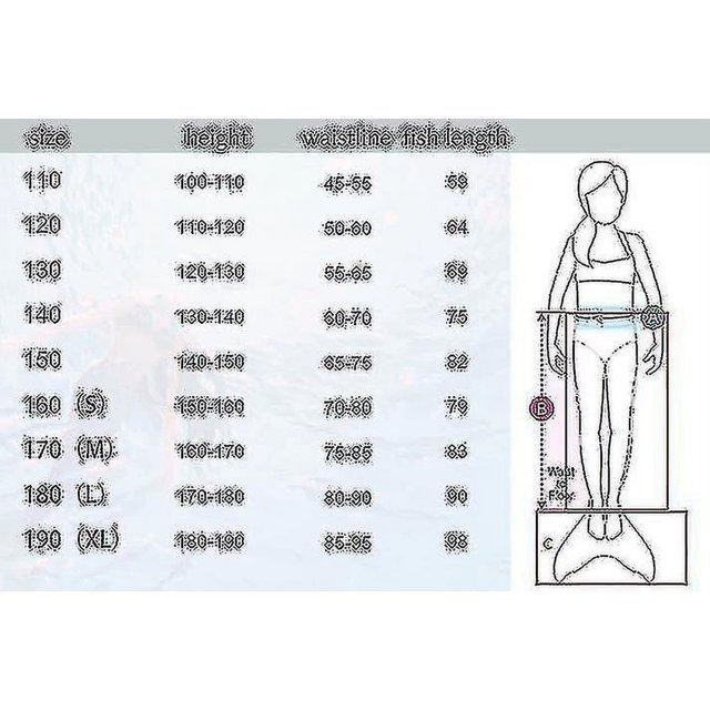 Queue de sirène pour enfants compatible avec la natation