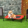 thumbnail image 2 of PawHut Elevated Dog Cot for XL Dogs, Indoor Outdoor, Red, 2 of 10