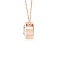 thumbnail image 2 of Angara Collier en Diamant Naturel - Collier Solitaire en Diamant Rond Serti Clos en Or Rose 14 K pour Femmes, 2 of 10